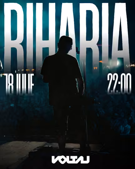 Voltaj concert poster — Riharia, 18 July · 22:00